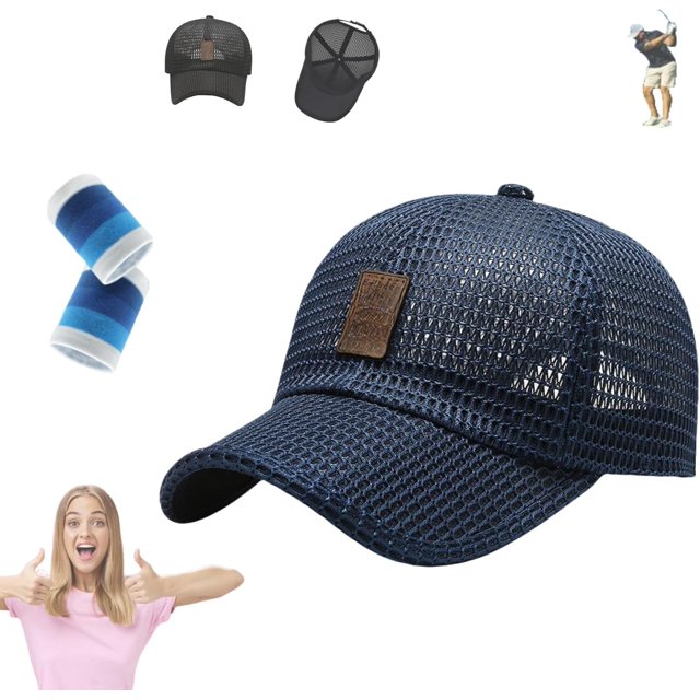 Optimumeny Gorra de béisbol informal de verano para exteriores, gorra de malla completa transpirable unisex, gorra de béisbol Optimumeny - Ajustable
