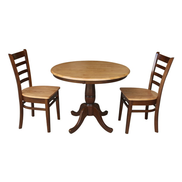 36 Round Pedestal Dining Table With 2, Round Pedestal Dining Table Set For 2