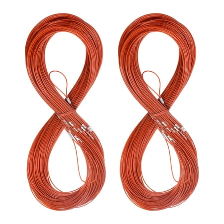 

Deep Well Measuring Rope 100m Steel Wire Plastic Coated Red 2 Pieces