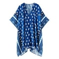 thumbnail image 7 of Generic Beach Cover-ups Women's Wave Point V-Neck Caftans Rayon Ethnic Print Plus Size Caftan Over-Sized Half-Sleeve Kaftan, 7 of 7