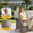 thumbnail image 4 of Bellefurn Luxury 7 Piece Outdoor Patio Wicker Furniture Sets with Swivel Rocker Patio Chairs,Sofa,Coffee Table and Ottomans,High Back Outdoor Conversation Set for Porch Balcony Deck, 4 of 12