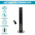 thumbnail image 4 of Comfort Zone 40" Tower Fan with Remote Control, 15H Timer, Black, 4 of 9