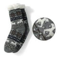 thumbnail image 6 of Bibifish Womens Floor Socks Christmas Slipper Socks Fuzzy Lined Reindeer Patterned Crew Socks Styling Xmas Holiday Themed Winter Warm Socks, 6 of 8