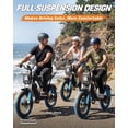 thumbnail image 4 of 750W 28Mph Electric Bike, 48V 25Ah 80Miles,20" Fat Tire Mountain Bike for Adults,Disc Brakes cTUVus Certified,Class 3, 4 of 8