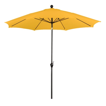 Escada Designs Yellow 9-foot Polyester Push Button Tilt Umbrella