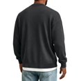 thumbnail image 4 of Mens V Neck Cardigan Zaewscy Men's V Neck Button Down Cardigan Long Sleeve Loose Casual Jacket Dark Gray XXXL, 4 of 6