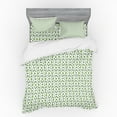 thumbnail image 2 of Ambesonne Floral Bedding Set 3 Pcs, Nature Outline Flower Petals, Twin, Apple Green Olive Green, 2 of 3
