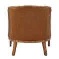 thumbnail image 4 of New Pacific Direct Tillman PU/Fabric Accent Arm Chair in Casa Caramel/Shortbread, 4 of 14