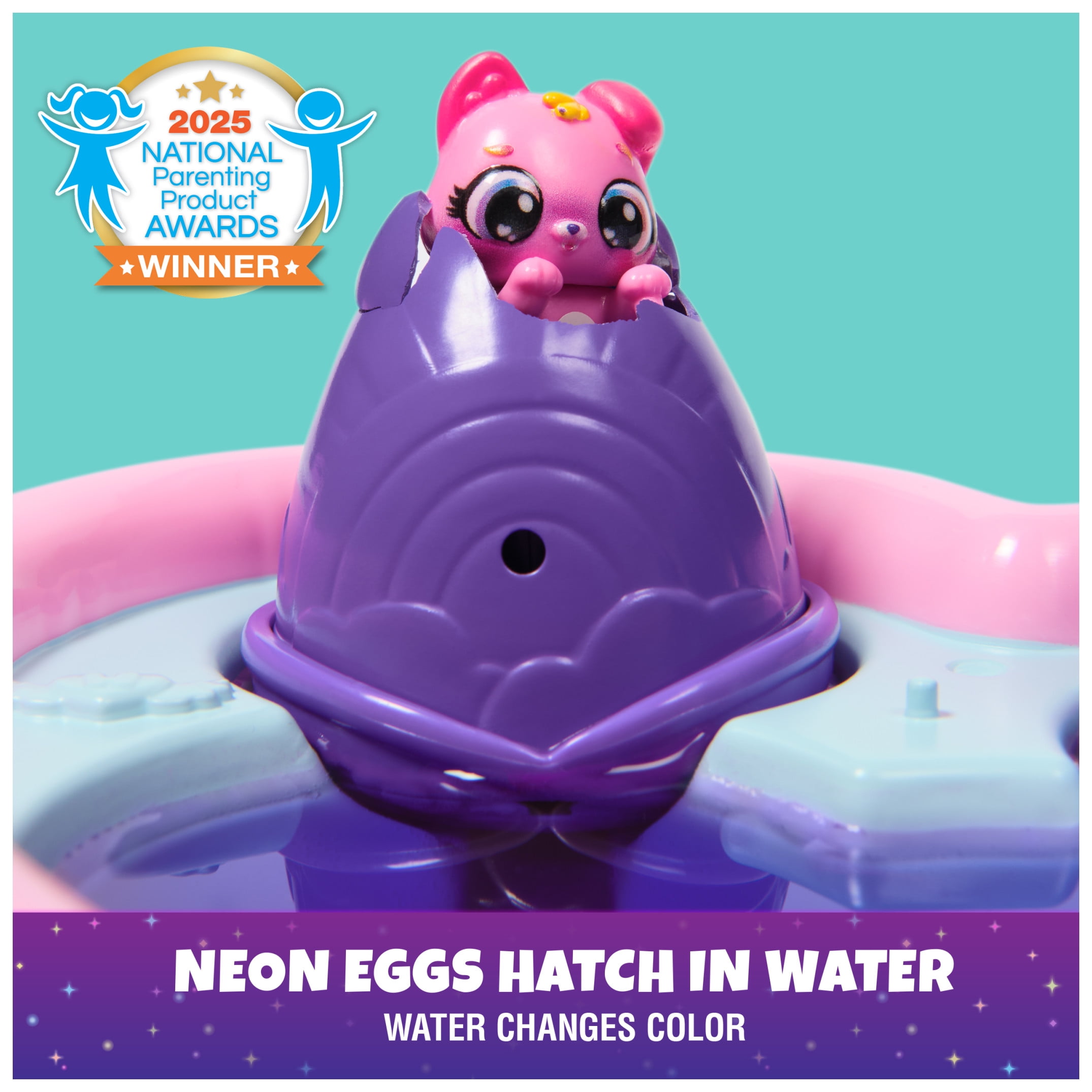 Hatchimals Alive, Neon Rainbow Bestie Pool Party with 2 Figures