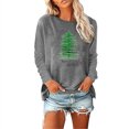 thumbnail image 1 of Birdeem Women's Round- Neck Christmas Printing Recreational Long Sleeve Tops, 1 of 1