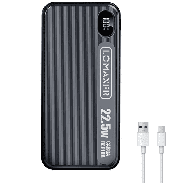 Power Bank 20000 Mah Batería Portátil Carga Rápida De 22,5w Negro