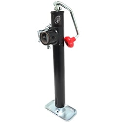 Topwind Jack - 5,000 lb. Top wind Ram tubular swivel jack with weld-on pipe mount 15