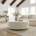 thumbnail image 2 of White Round Coffee Table with Fiberglass Surface and Modern Design, 2 of 6