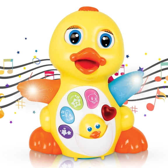 TIFOR Musical Duck Toys for 1 2 3 Year Old Gifts with Lights and Adjustable Sound