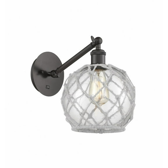 317-1W-OB-G122-8RW-LED-Innovations Lighting-Athens - 1 Light Wall Sconce In Industrial Style-12.38 Inches Tall and 8 Inches Wide Oil Rubbed Bronze