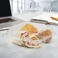 thumbnail image 5 of ClearSeal Hinged-Lid Plastic Containers, 8.25 x 8.25 x 3, Clear, Plastic, 125/Pack, 2 Packs/Carton | Bundle of 2, 5 of 6