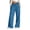 Blue, variant on Women Drawstring High Waist Wide Leg Draped Pants 3D Seam Stitching Loose Fit for Patio Tea Gatherings And Backyard Afternoon Socials Blue XXL