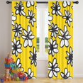 thumbnail image 5 of Blackout Kids Curtains,Yellow Daisy Flower Pattern Childrens Insulated Curtains Set Of 2,Bedroom Essentials,Toddler Room Decor 42"x84", 5 of 5