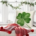 thumbnail image 4 of JingChun 1Pc St Patricks Day Pillow Cover 17x17 Inch Spring Green Shamrock Clover Decorative Outdoor Throw Pillow Cover Square St Patrick's Day Cushion Cover for Couch Sofa Home Decor, 4 of 6