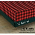 thumbnail image 6 of RUVANTI Flannel Sheets Full Size - 100% Cotton Double Brushed Bed Sheets Set, Deep Pockets 16 Inches, All Seasons Breathable & Extra Soft Full Sheets, Warm & Cozy, 4 Piece, Red & Black Plaid, 6 of 9