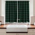 thumbnail image 2 of Ambesonne Buffalo Plaid Kitchen Curtains, Scottish Christmas, 55"x24", Fern Green Charcoal Grey, 2 of 3