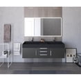 thumbnail image 5 of Amazon 60" Black Wood Floating Vanity Black Top and Brushed Trim, 5 of 9