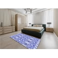 thumbnail image 5 of Ahgly Company Machine Washable Indoor Rectangle Transitional Blue Angel Blue Area Rugs, 8' x 12', 5 of 7