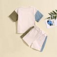 thumbnail image 3 of Toddler Baby Shorts Set 2 Piece Summer Outfits Girls Short Sleeve Shirt Shorts Unisex Cotton Fashion Loungewear, Light Blue, 12 Months, 3 of 4