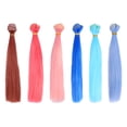 thumbnail image 1 of 6 piezas de peluca de peluca de cabello liso resistente al calor, 1 of 8