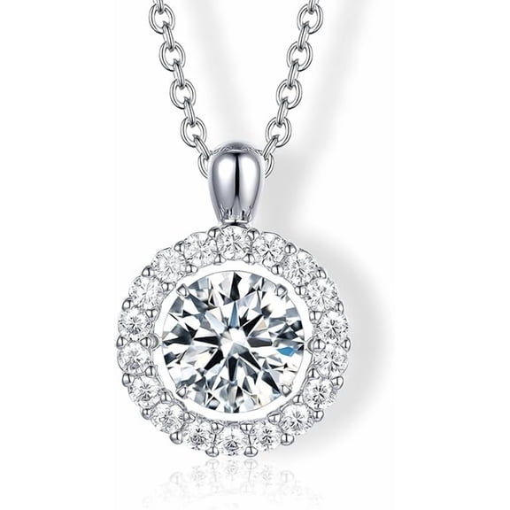 Moissanite Necklace for Women, Dancing Necklace for Anniversary Mother's Day Valentines Christmas Gifts for Wife