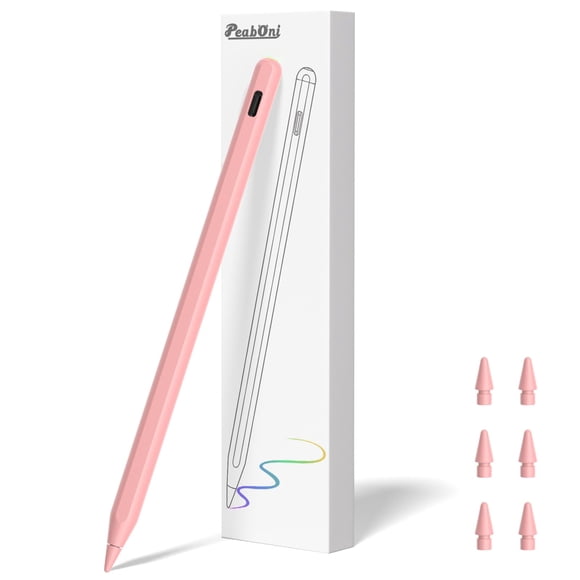 Lápiz capacitivo Peaboni Pencil de segunda generación, magnético, inalámbrico, rosa