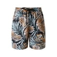 thumbnail image 2 of Men Beach Shorts Flower Hawaiian Shorts Summer Beach Short Pants Hawaiian Shorts Flat Front Casual Aloha Hawaiian Vacation Shorts, 2 of 9