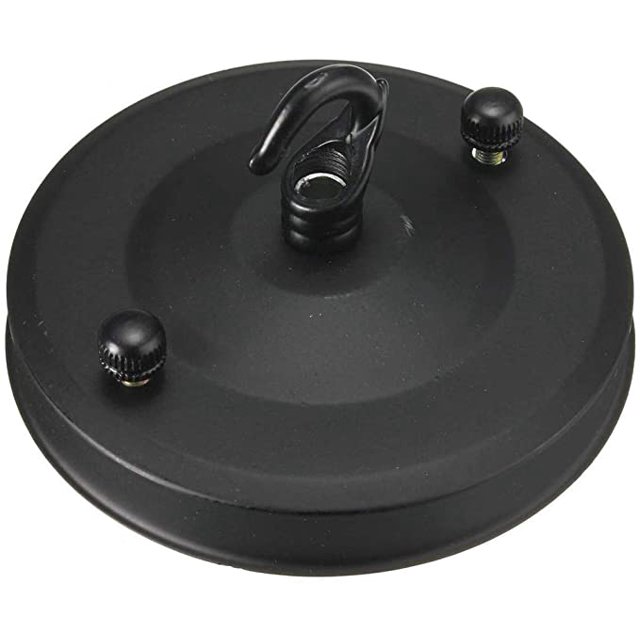 Candelabro Placa de techo Candelabro vintage, Techo de hierro retro Soporte de placa de gancho de rosa Lámpara colgante Techo Disco de succión Chasis Luz Accesorio adecuado DIY Creativo (Negro) XianweiShao 1327533279970