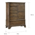 thumbnail image 4 of Intercon Furniture Telluride Bedroom 6-Drawer Wood Gentleman's Chest in Oak, 4 of 5