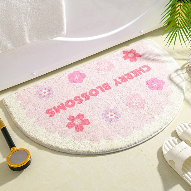 Ins-alfombrillas simples con pequeñas flores frescas, alfombras de entrada para el hogar, dormitorio, inodoro, puerta de baño, almohadilla antideslizante absorbente Fivean unisex