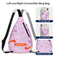 thumbnail image 2 of HAWEE Convertible Sling Bag for Women Crossbody One Shoulder Chest Bag Left and Right Strap, Unircorn Pink, 2 of 7