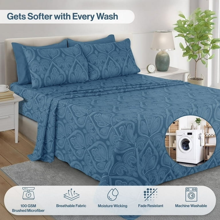 Lux Decor Collection Bed Sheets - 4 Piece Twin Sheets Set - 16