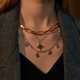 thumbnail image 2 of Collares de cadena Collar de estrella con letras, regalo, cadena BABD, collares multicapa de clavícula Retro, colgantes, gargantilla de perlas, cadena para el cuello, 2 of 5