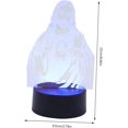 thumbnail image 6 of YSITIANNA Jesus Lamp Acrylic Night Lamp Table Desk Lamp Jesus Pattern Light Led Desk Lamps Desktop Light Decoration Led Nightlight 3D Acrylic Visualization Night Light Cross to Sleep STNL#4177, 6 of 9