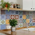 thumbnail image 2 of Mi Alma Vinyl Backsplash Decor - Orange Multi Vintage Peel & Stick Tiles 6x6, 2 of 10