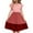 Watermelon Red, variant on Efsteb Summer Dress for Girls Cute Ruffle Sleeve Dresses Color Block Crewneck Midi Dress (Green,11 Years)
