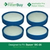 4 - Dyson DC25 (DC-25) Pre Motor Washable & Reusable Filters, Part # 914790-01.  Designed by FilterBuy to fit Dyson DC-25 Ball Upright Vacuums