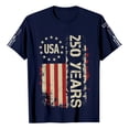thumbnail image 5 of Dwelliawo Men's Usa Patriotic Shirts American Flag Shirts 250 Years American Pullover 250th Patriotic 1776-2026 Plus Size T Shirts Navy 2XL, 5 of 5