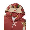 thumbnail image 4 of Christmas Family Matching Jumpsuit, Long Sleeve Hooded Elk Print Zipper Closure Loungewear, 4 of 6