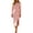 Pink, variant on Elegant Long Sleeve Solid Color Fit And Midi Dress With Button Details For Autumn