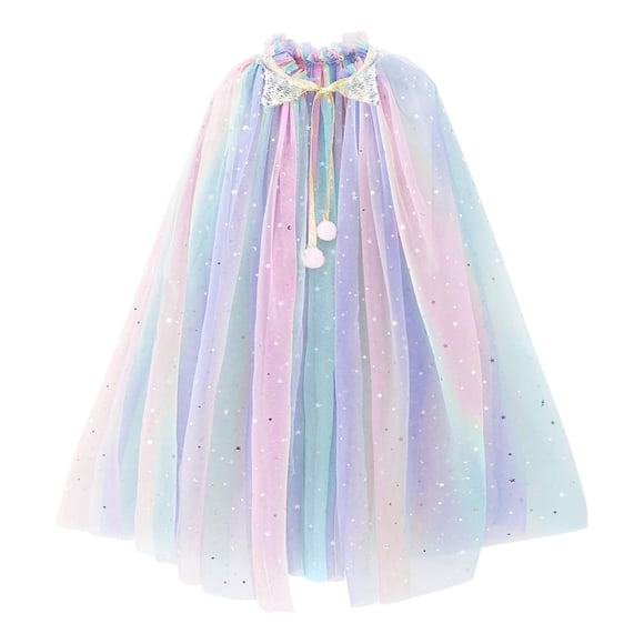 Capa de princesa PHOGARY, colorida capa de princesa para niñas, 70 cm