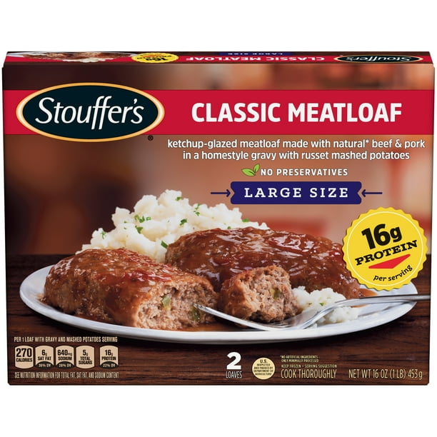 STOUFFER'S Classic Meatloaf, Large Size Frozen Meal
