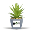 thumbnail image 1 of Boy  Textual Posture Art Deco  Fashion Fake Pineapple Flower Pot Vase Mini Decor, 1 of 3