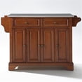 thumbnail image 2 of Pemberly Row Contemporary Wood Kitchen Island in Cherry & Silver, 2 of 7