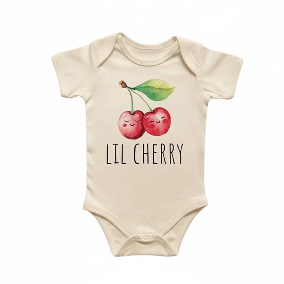 Cherry Fruit Newborn Baby Bodysuit